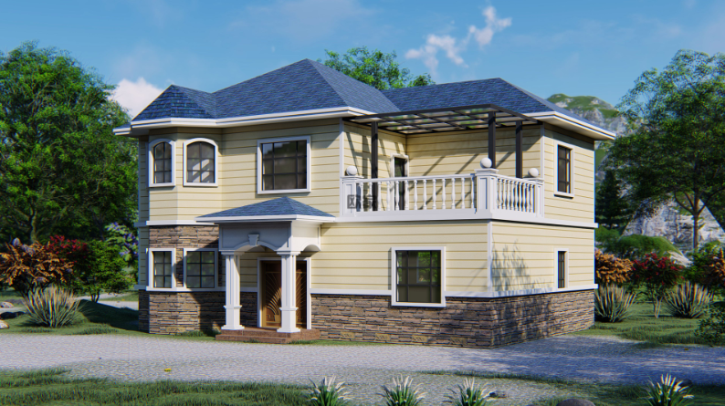 装配式建筑 农村轻钢自建房屋 *造价产品图片,装配式建.