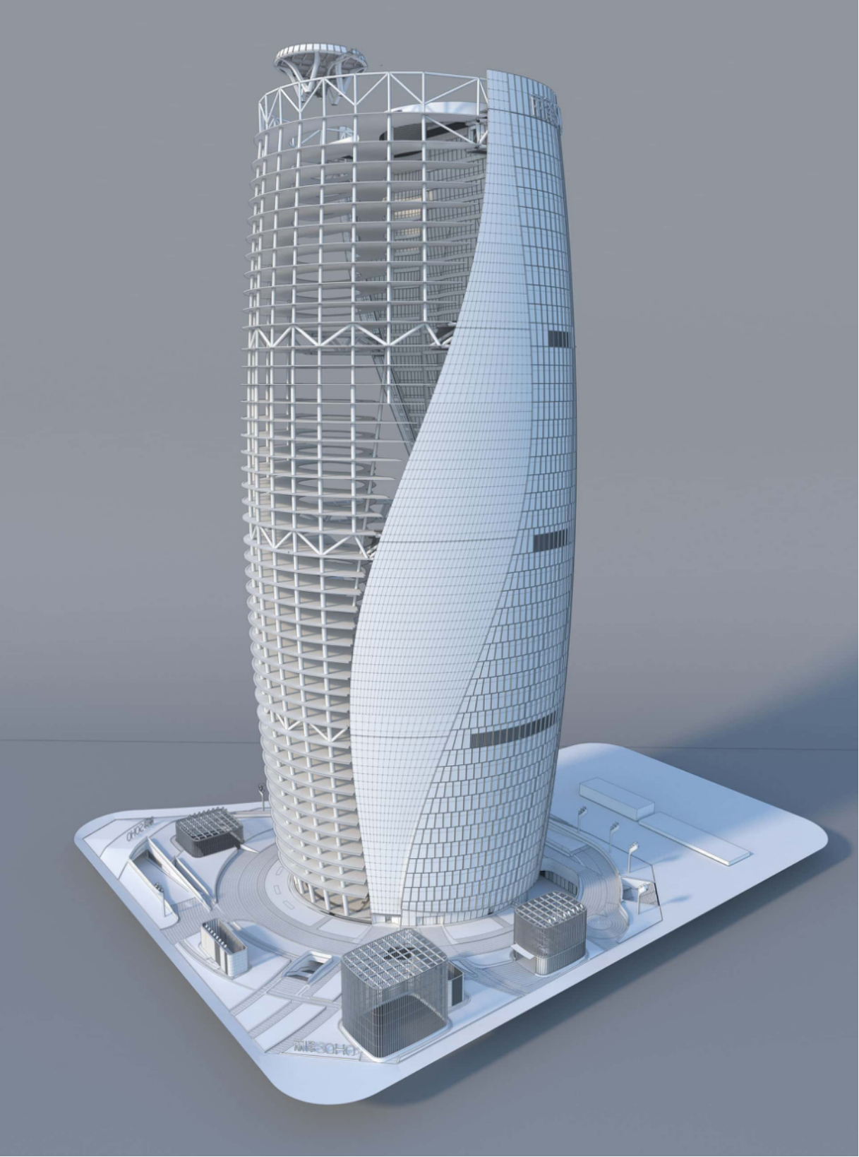 46层北京丽泽SOHO建筑渲染制作流程