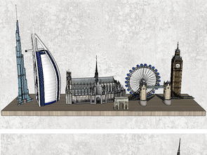 精品世界建筑装饰品su模型设计模型下载