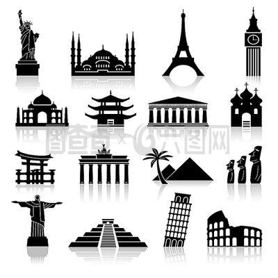 世界著名建筑插画