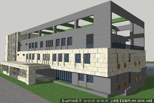 企业办公楼建筑方案 SU精品建筑设计模型解析与构思