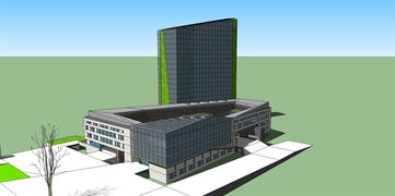 精品现代商业办公建筑SU模型 设计理念与实用价值